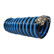 PU-Spirale radial 10/8 'DUO' blau/schwarz, L=2,5 m