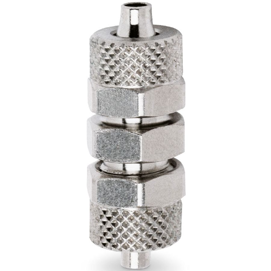 Brass rapid push-on fittings for plastic tubes