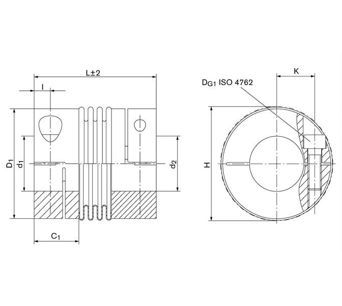 Metal bellows coupling RINGFEDER