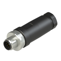 M12-Stecker, selbstkonfektionierbar, gerade, 8 polig