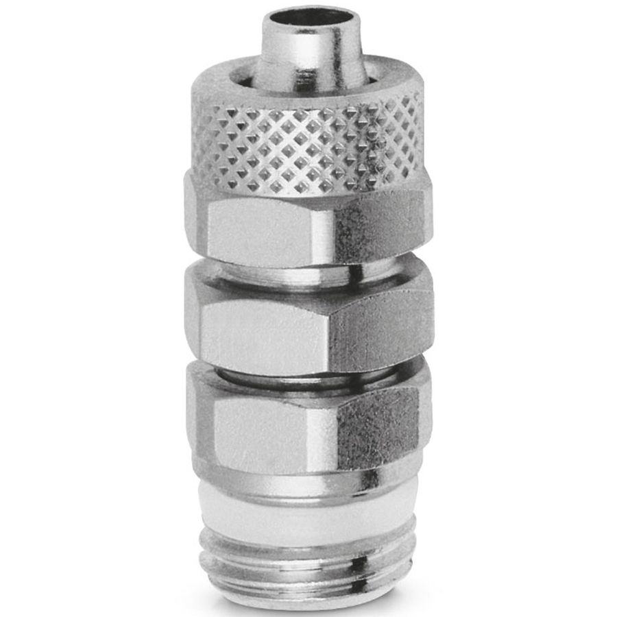 Brass rapid push-on fittings for plastic tubes